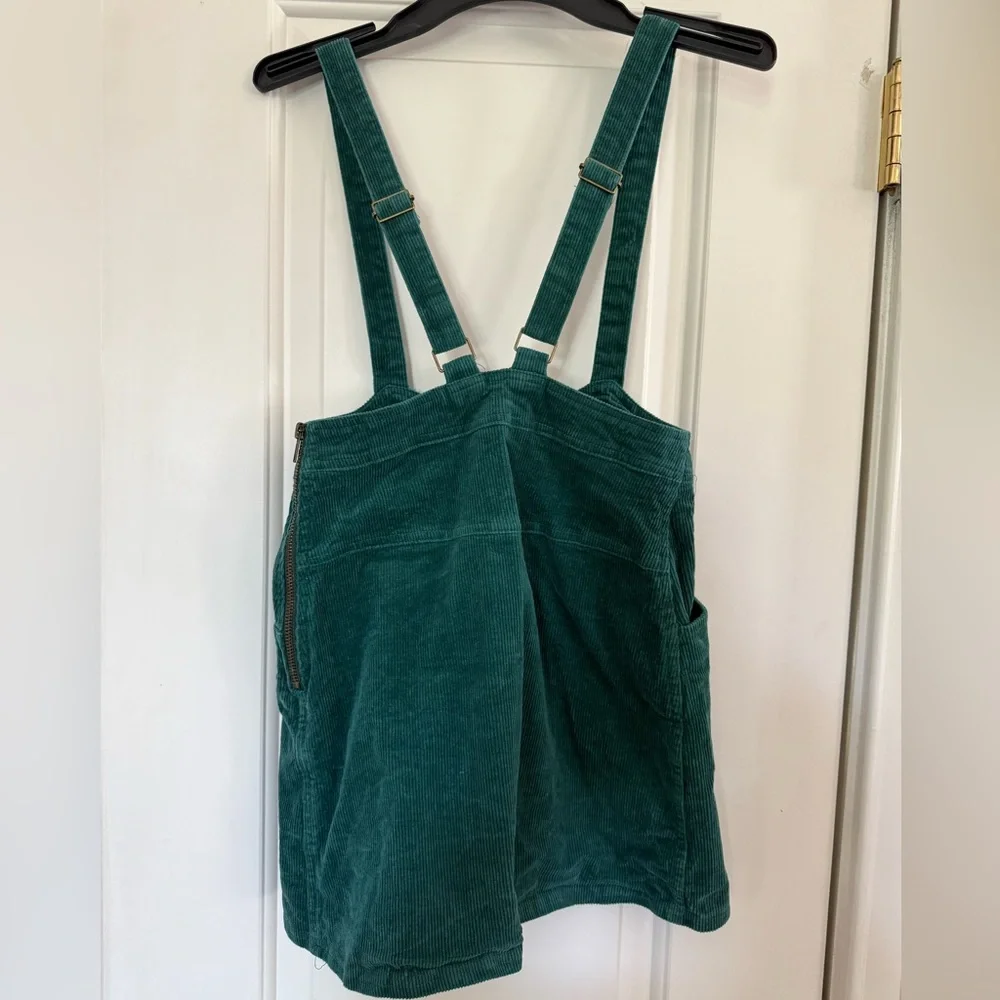 Joyfolie Teal Corduroy Pinafore Dress